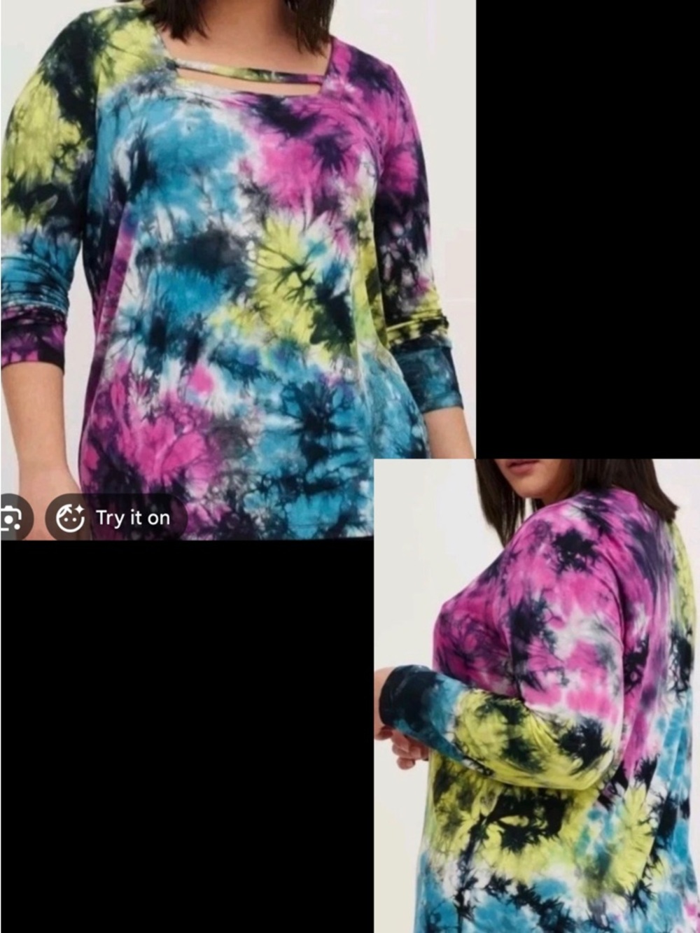 Torrid • Lovesick multi-color Tie-Dye strappy long sleeve top